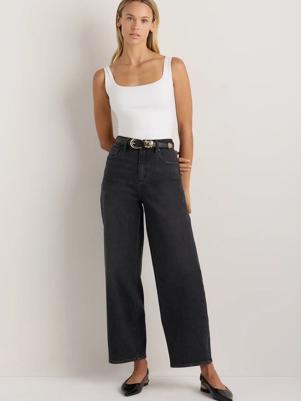 Quince Bella Stretch Barrel Jeans